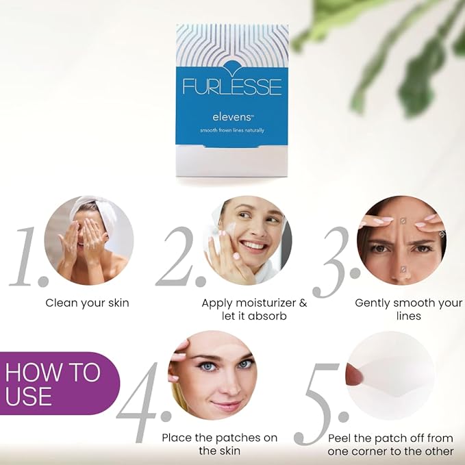 Elevens Wrinkle Patches, Overnight Wrinkle Patches for Frown Lines, Non-Invasive Anti-Wrinkle Patches, Anti-Aging Skincare, 30 Patches, 30-Day Use
