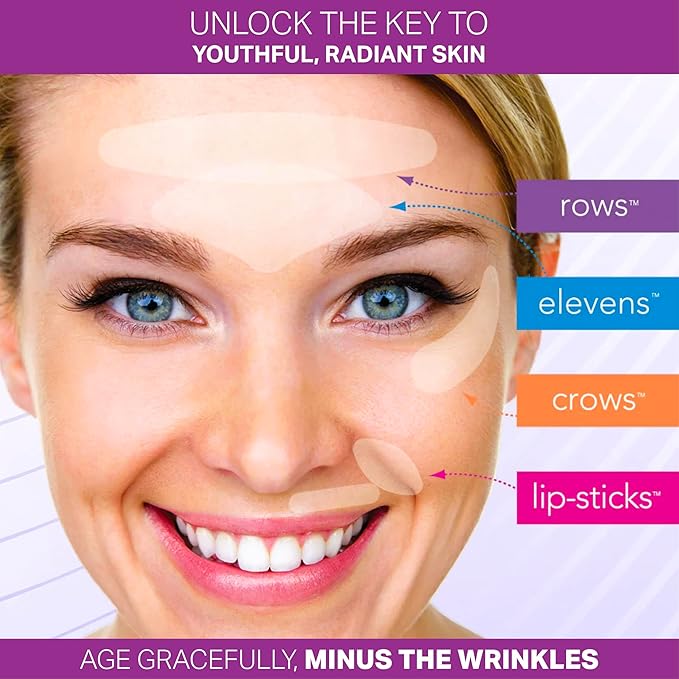 Elevens Wrinkle Patches, Overnight Wrinkle Patches for Frown Lines, Non-Invasive Anti-Wrinkle Patches, Anti-Aging Skincare, 30 Patches, 30-Day Use